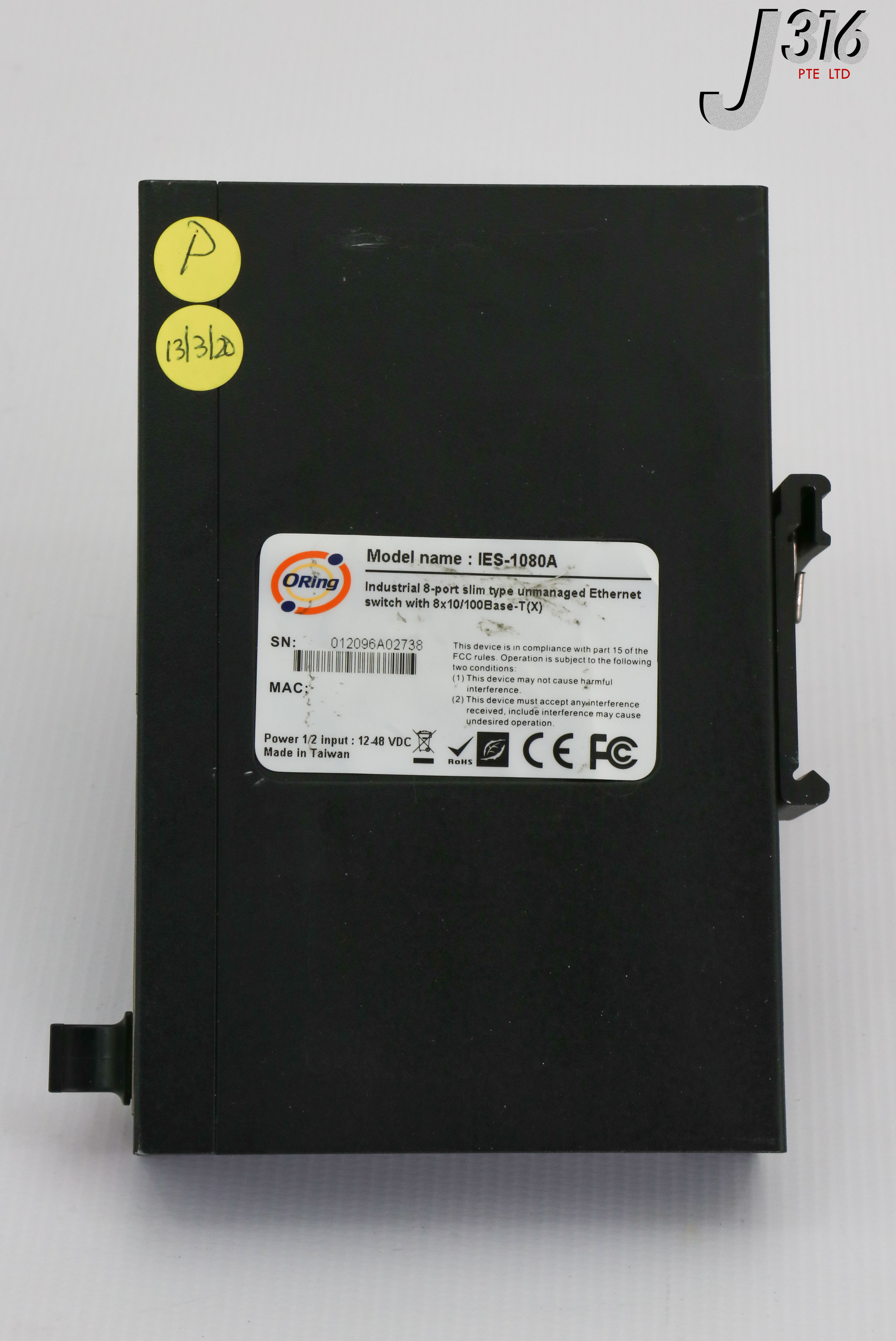 。 18337 ORING ETHERNET MODULES SLIM TYPE 8X 10/100TX (RJ-45) IES